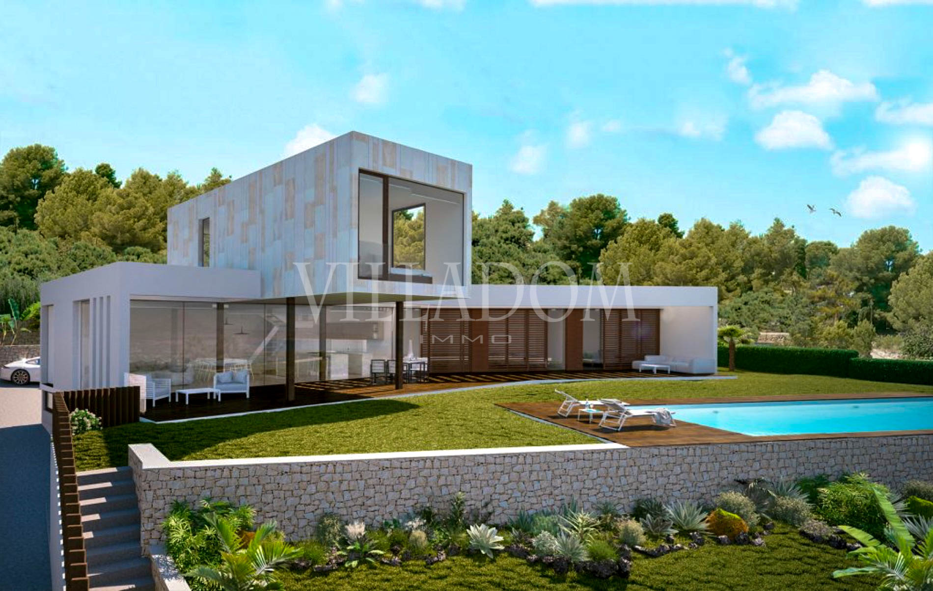 Luxe Villa Project met Sea View te koop in Javea