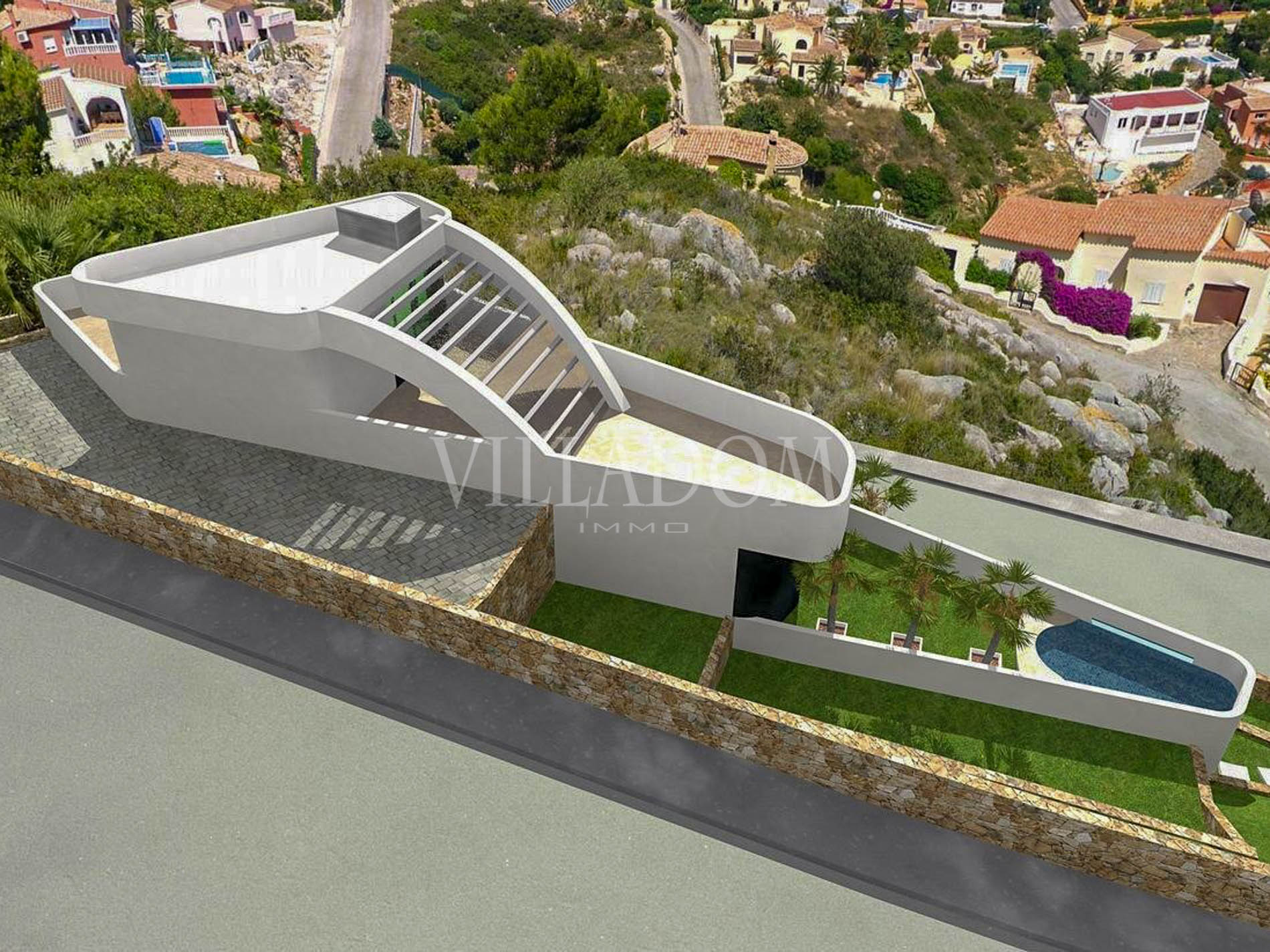 LUXE villa in project met UITZICHT OP ZEE in Javea